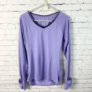 Nike Women's Top Relay Longsleeve Dri Fir Running Yoga Gym Purple size Small